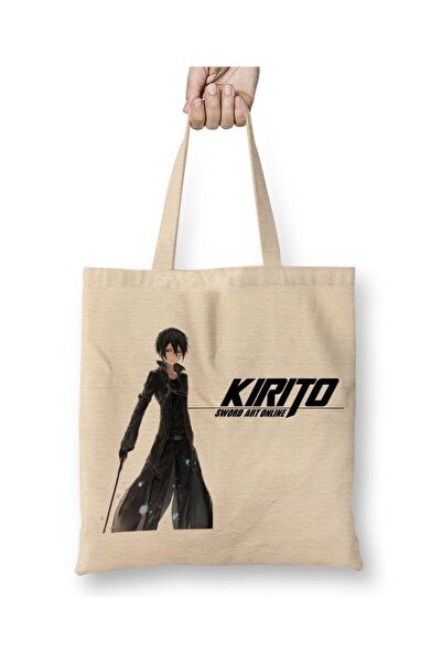 Baskı Dükkanı حقيبة حمل من Sword Art Online Kirito Kirigaya Kazuto Anime بمقب...