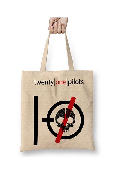 Baskı Dükkanı Geantă tote Twenty One Pilots cu mâner lung