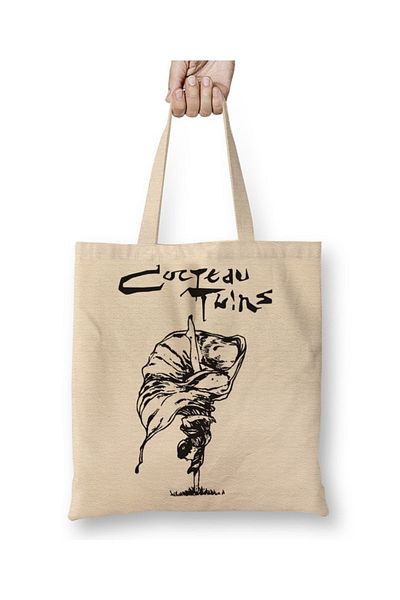 Baskı Dükkanı Geantă din pânză Cocteau Twins cu mâner lung