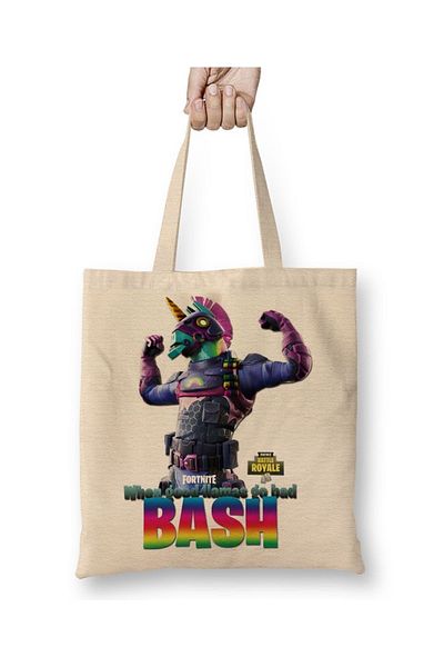 Baskı Dükkanı Υφασμάτινη τσάντα Fortnite Bash με μακριά λαβή