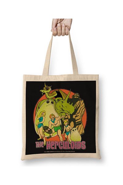Baskı Dükkanı Υφασμάτινη τσάντα Herculoids με μακριά λαβή