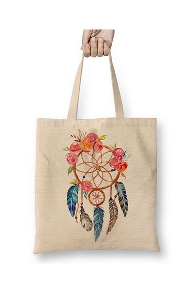 Baskı Dükkanı Geantă din pânză Dream Catcher cu mâner lung