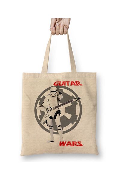 Baskı Dükkanı Guitar Wars Guitar Cloth Bag Long Handle