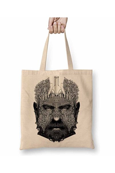 Baskı Dükkanı Υφασμάτινη τσάντα Breaking Bad Heisenberg με μακριά λαβή