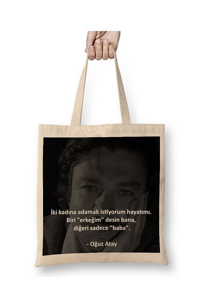 Baskı Dükkanı Oğuz Atay Söz 07 υφασμάτινη τσάντα με μακριά λαβή