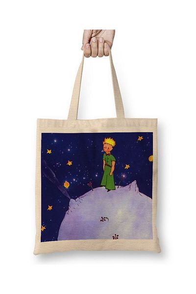 Baskı Dükkanı Le Petit Prince Micul Prinț 06 Geantă Pânză Mâner Lung