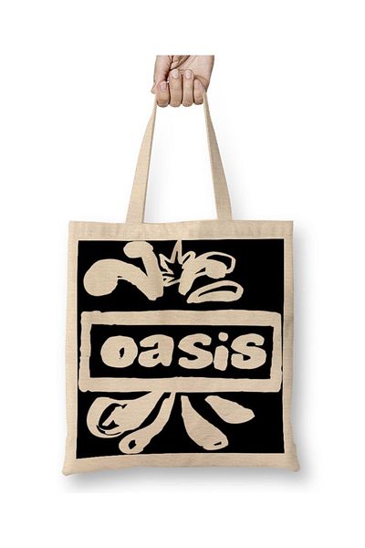 Baskı Dükkanı Geantă din pânză cu logo Oasis cu mâner lung