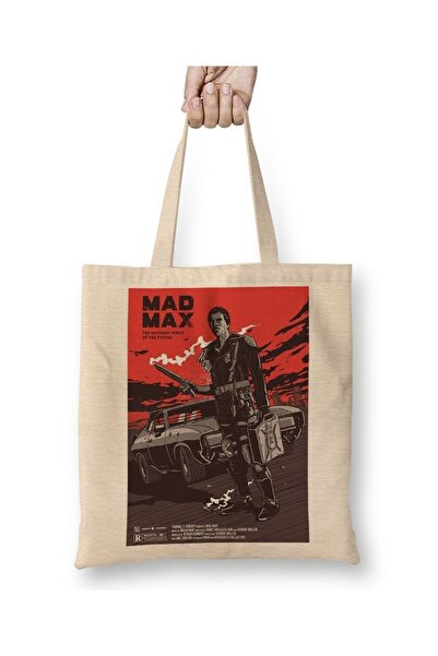 Baskı Dükkanı حقيبة قماش ماد ماكس بيد طويلة