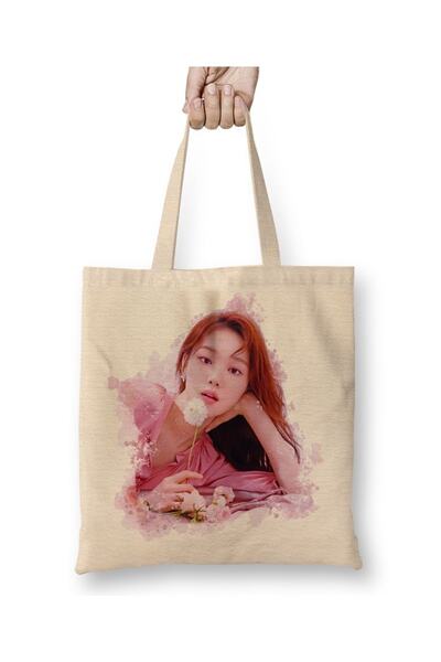 Baskı Dükkanı Lee Sung Kyung tkanina Torba duga Sa ručkom