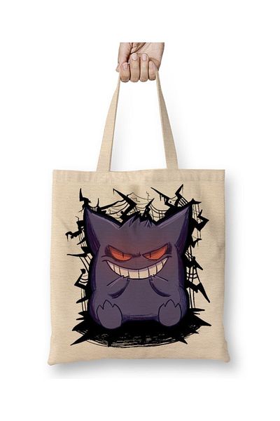 Baskı Dükkanı Gengar υφασμάτινη τσάντα με μακριά λαβή