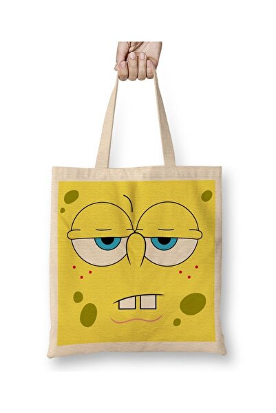 Baskı Dükkanı SpongeBob krpa Torba duga Sa ručkom