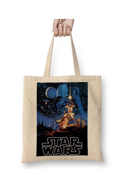 Baskı Dükkanı Star Wars retro tkanina Torba duga Sa ručkom