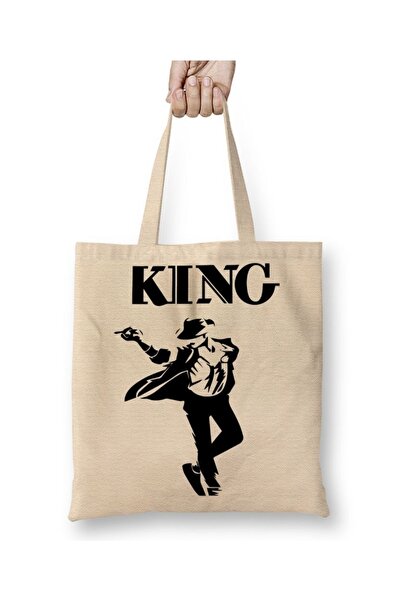 Baskı Dükkanı Rei Michael Jackson Forever King Cloth Torba Long Sa ručkom