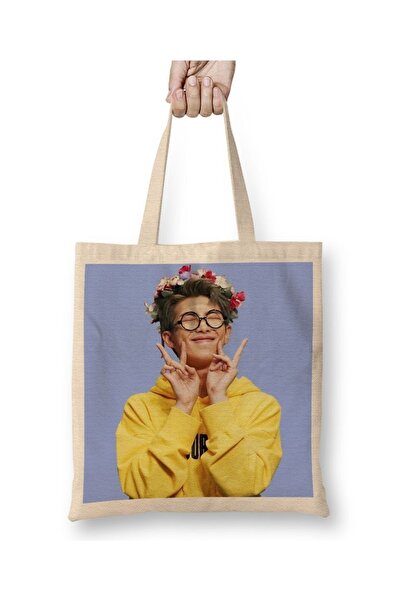 Baskı Dükkanı Bts Namjoon tkanina Torba duga Sa ručkom