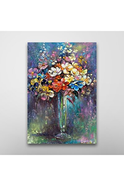 TekTablo Cam Vazoda Çiçekler - Tkc1152
