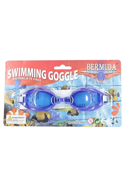 BERMUDA نظارات سباحة خالية من Phthalate باللون الأزرق