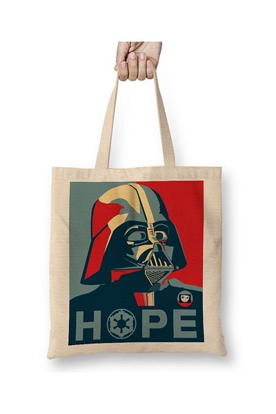 Baskı Dükkanı Υφασμάτινη τσάντα Darth Vader Hope με μακριά λαβή