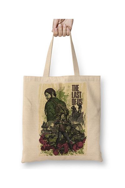 Baskı Dükkanı Geantă din pânză Naughty Dog The Last Of Us cu mâner lung