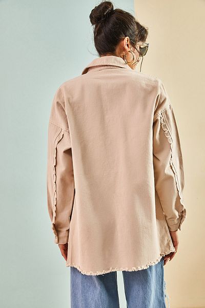 Bianco Lucci Jacke - Braun - Oversized