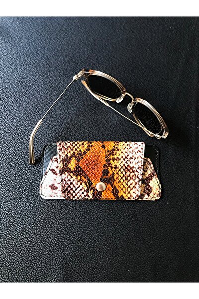 ViP GiFT Glasses Case Glasses Container Genuine Leather Snake
