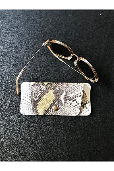 ViP GiFT Glasses Case Glasses Container Genuine Leather Snake
