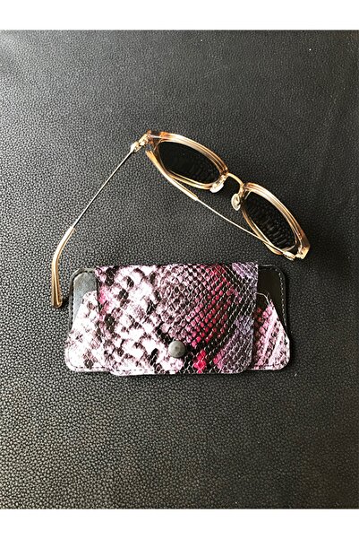 ViP GiFT Glasses Case Glasses Container Genuine Leather Snake