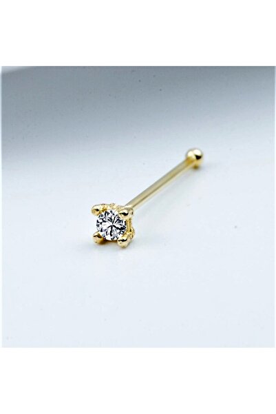 TÜKKAN ACCESSORİES Gold Zirkon Taş 925 Ayar Gümüş Hızma