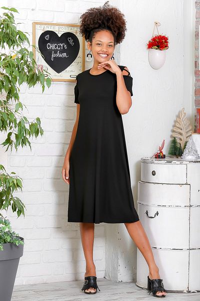 Chiccy Kleid - Schwarz - Basic