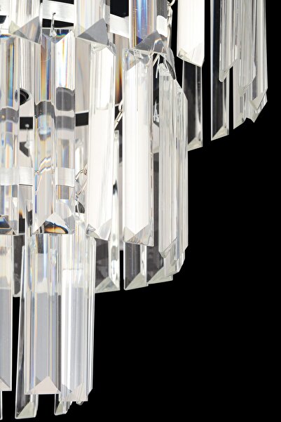 KUZEY AYDINLATMA Çağla 4 Lü Siyaha Gold Yaldızlı 30 Luk Modern Salon Avizesi