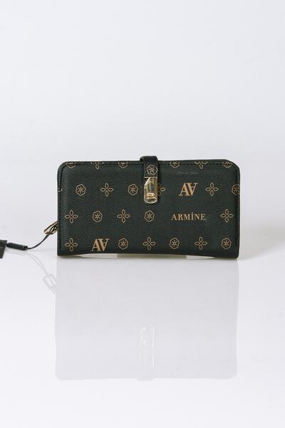 Armine C02 Tokalı Fermuarlı Kartlıklı Baskılı Günlük Para Cüzdanı