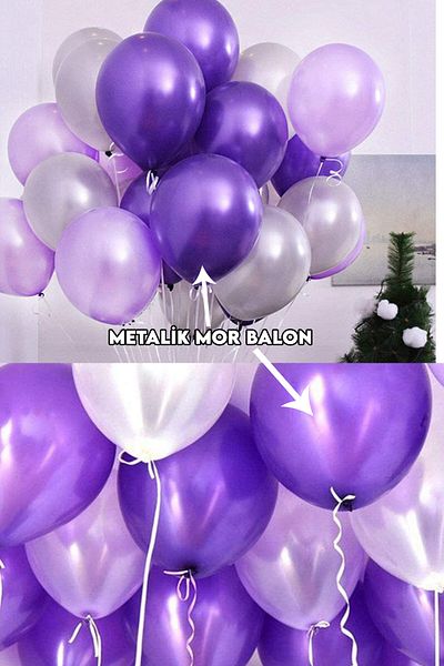 Parti dolabı 10pcs Purple Balloon Metallic Shiny 12inc 30cm