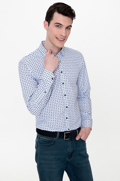 Pierre Cardin Ανδρικό μπλε πουκάμισο G021Sz004.000.1374710