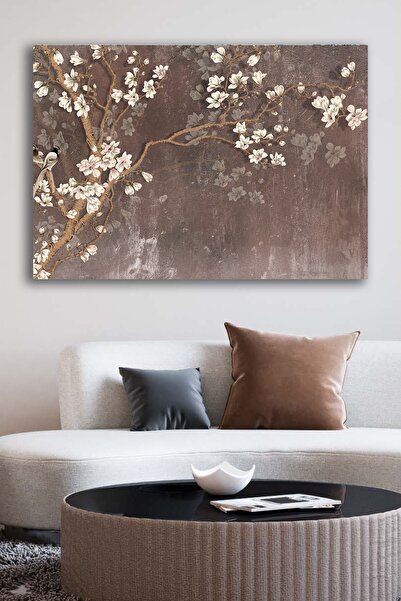 Sanat Tablo Kanvas Tablo Baskılı Dekoratif Yağlıboya Kuş Çiçek Ağaç Ev Ofis O...