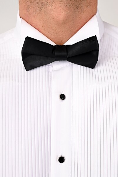 Ysf Μαύρο σατέν ανδρικό παπιγιόν