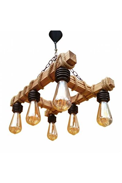 Zümra Ahşap Ahşap Avize Cafe Bar Restoran Salon Otel Için Avize Özenerek Elle...