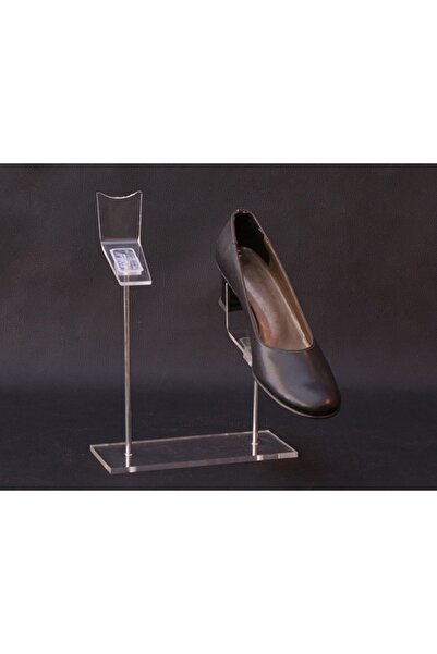 soylu pleksi Ayakkabı Teşhir Standı Kromlu Zenne Alçak Arka 2li Şeffaf Pleksi