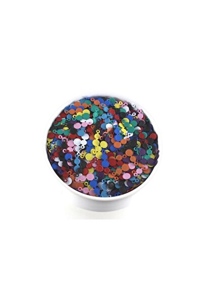 yfhobi 5 Gram - 5x12 Mm Yuvarlak Desenli Renkli Metal Pul, Takı Malzemesi, Pi...