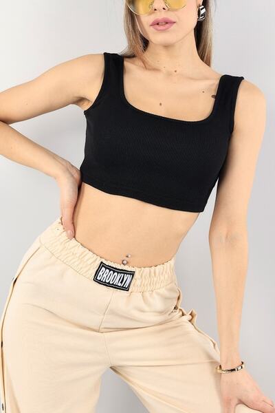 Coconat قميص رياضي نسائي أسود مضلع