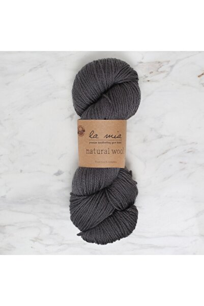 Lamia La Mia Natural Wool Antrasit El Örgü Ipi - L900