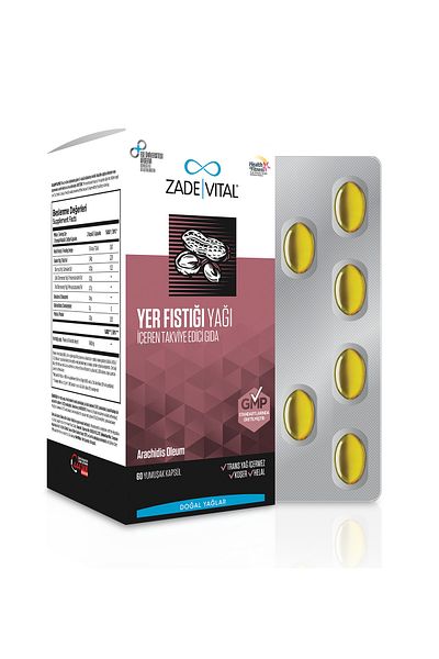 Zade Vital Peanut Oil - Food Supplement (1 Box of 30 Capsules)