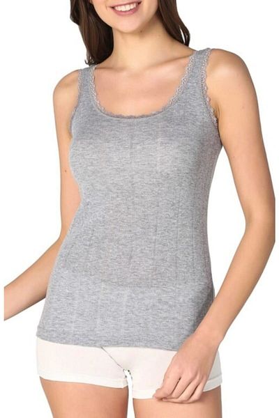 Berrak Women's Jacquard Thick Strap Undershirt 6 Pack 8049mdm