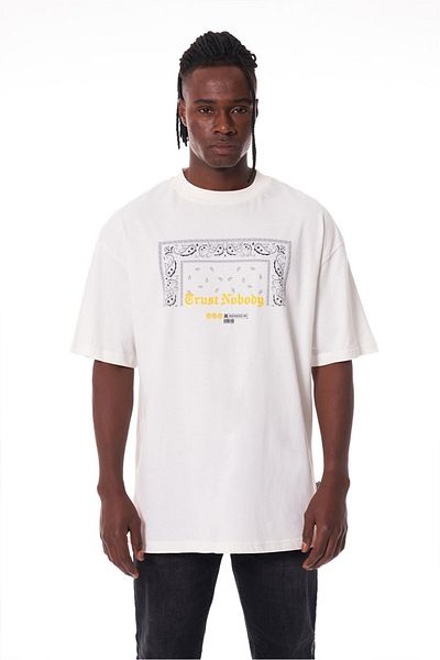 Ghetto off limits Trust Nobody - Tricou alb
