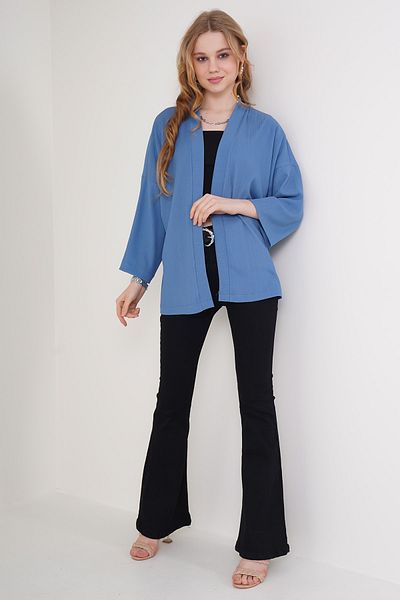 Bigdart 5862 Knitted Kimono - Indigo