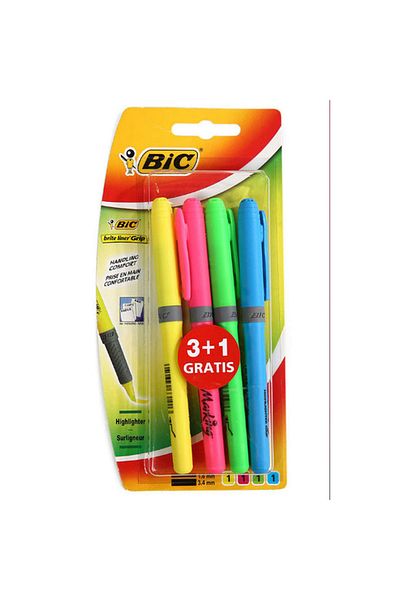 Bic Brite Liner 3+1 Pen Type Highlighter 824757