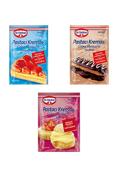 Dr. Oetker Pastacı Kreması Vanilya-çikolatalı -sade 3'lü Set
