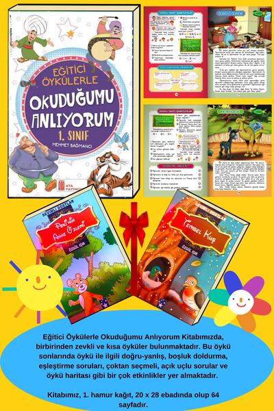 Ata Yayıncılık 1.sınıf Eğitici Öykülerle Okuduğumu Anlıyorum Çocukların Zevkl...