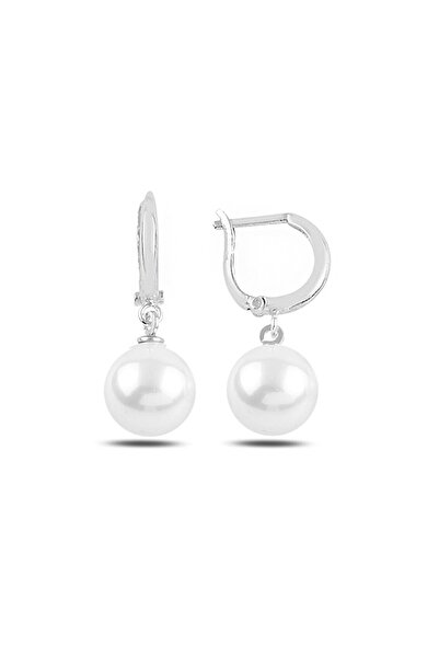 Genel Markalar Gümüş Inci Küpe Yuvarlak