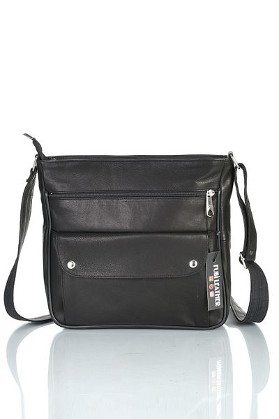 fubileather Geanta de dama din piele naturala culoare neagra