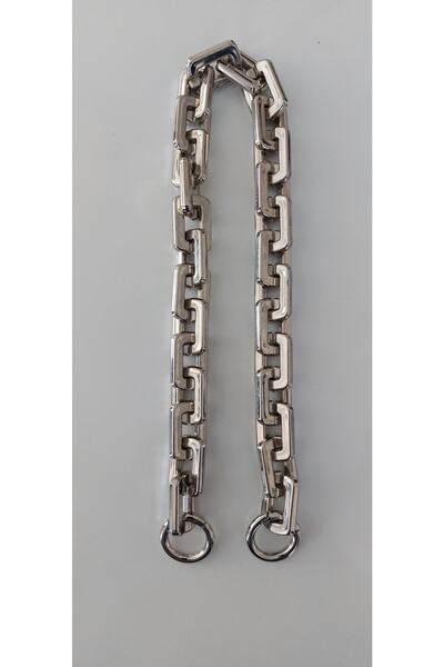 dilekorgudunyasi حزام حقيبة بسلسلة سميكة بلون الكروم