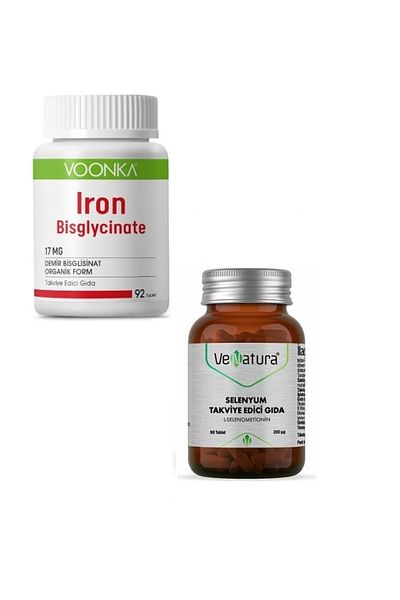 VeNatura Iron Bisglicinate 17 Mg 92 Tablets + Selenium for Adults 200?g 90 Tablets
